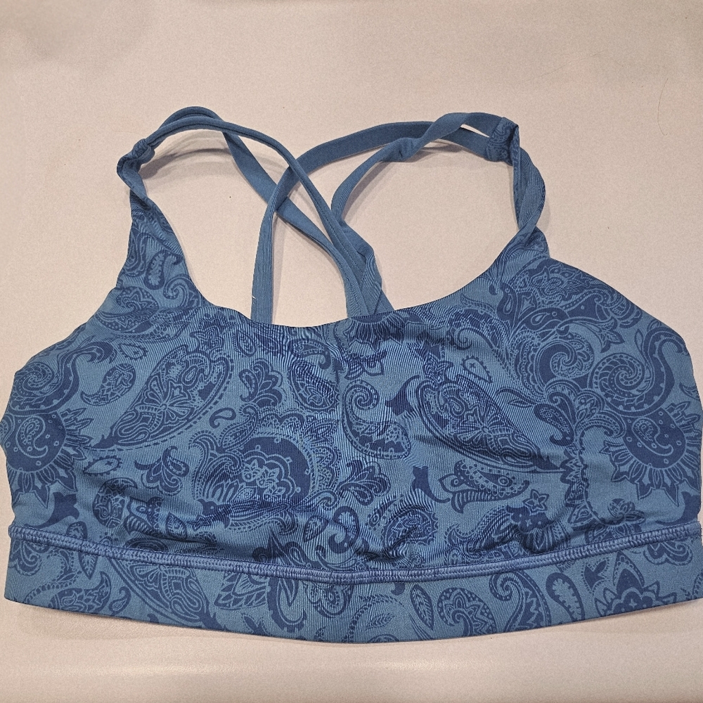 Lululemon Blue Paisley Sports Bra 8